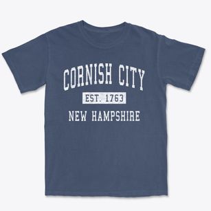 Cornish City New Hampshire Classic Established Premium Heavyweight T-shirt