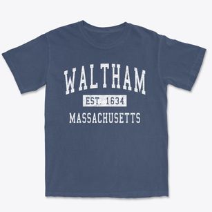 Waltham Massachusetts Classic Established Premium Heavyweight T-shirt