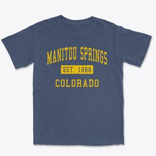 Manitou Springs Colorado Classic Established Premium Heavyweight T-shirt