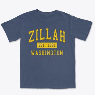 Zillah Washington Classic Established Premium Heavyweight T-shirt