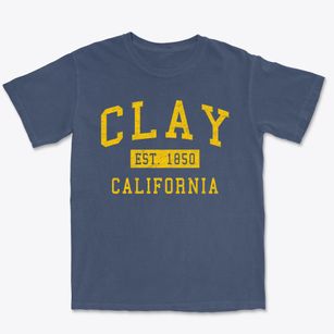 Clay California Classic Established Premium Heavyweight T-shirt