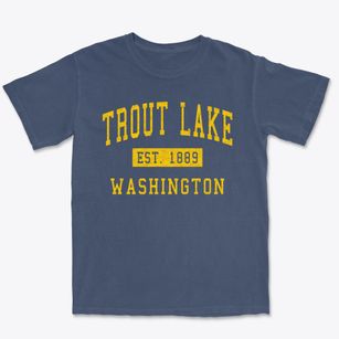 Trout Lake Washington Classic Established Premium Heavyweight T-shirt