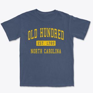 Old Hundred North Carolina Classic Established Premium Heavyweight T-shirt