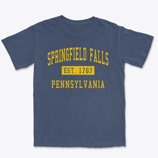 Springfield Falls Pennsylvania Classic Established Premium Heavyweight T-shirt