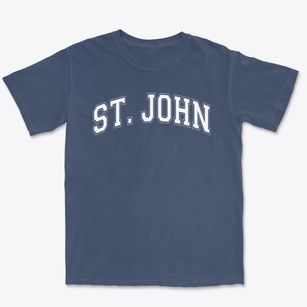 Saint John Lutheran School Varsity Arch Premium Heavyweight T-shirt