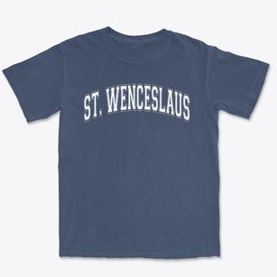 Saint Wenceslaus School Varsity Arch Premium Heavyweight T-shirt