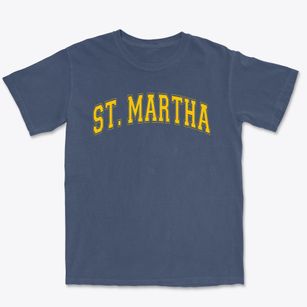 Saint Martha Catholic School Varsity Arch Premium Heavyweight T-shirt