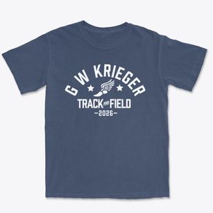 G W Krieger Elementary School Track and Field Premium Heavyweight T-shirt