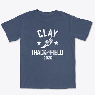 Clay High School Track and Field Premium Heavyweight T-shirt