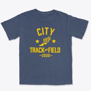 City Christian School Track and Field Premium Heavyweight T-shirt