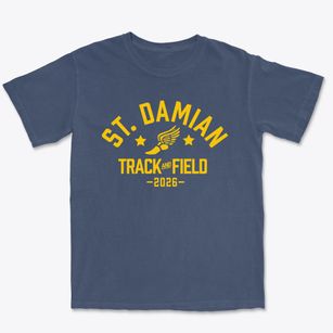 Saint Damian School Track and Field Premium Heavyweight T-shirt