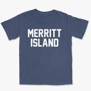 Merritt Island Florida Classic Block Premium Heavyweight T-shirt
