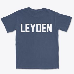 Leyden Massachusetts Classic Block Premium Heavyweight T-shirt