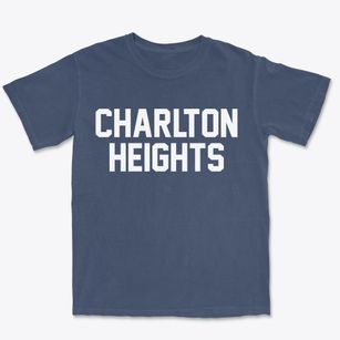 Charlton Heights West Virginia Classic Block Premium Heavyweight T-shirt