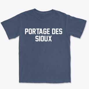 Portage Des Sioux Missouri Classic Block Premium Heavyweight T-shirt