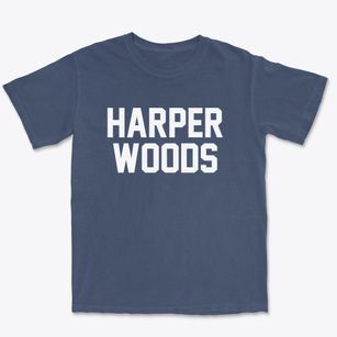 Harper Woods Michigan Classic Block Premium Heavyweight T-shirt