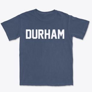 Durham North Carolina Classic Block Premium Heavyweight T-shirt
