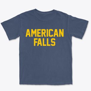 American Falls Idaho Classic Block Premium Heavyweight T-shirt