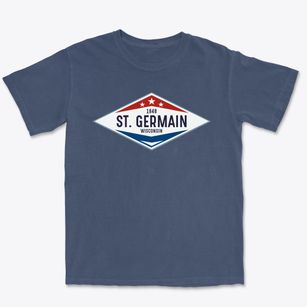 St. Germain Wisconsin Diamond Star Premium Heavyweight T-shirt