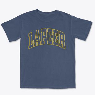 Lapeer New York Trendy Block Premium Heavyweight T-shirt
