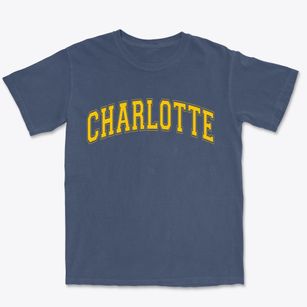 Charlotte North Carolina Varsity Premium Heavyweight T-shirt