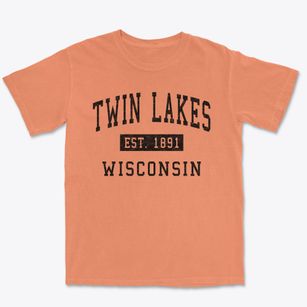 Twin Lakes Wisconsin Classic Established Premium Heavyweight T-shirt