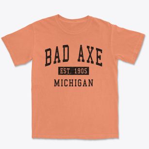Bad Axe Michigan Classic Established Premium Heavyweight T-shirt