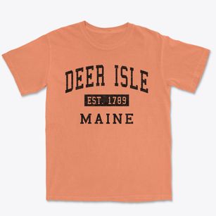 Deer Isle Maine Classic Established Premium Heavyweight T-shirt