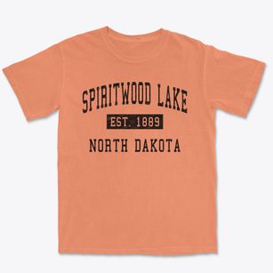 Spiritwood Lake North Dakota Classic Established Premium Heavyweight T-shirt