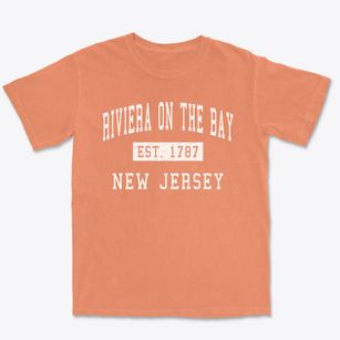 Riviera On The Bay New Jersey Classic Established Premium Heavyweight T-shirt