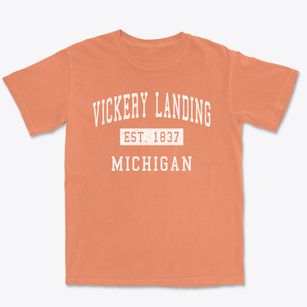 Vickery Landing Michigan Classic Established Premium Heavyweight T-shirt