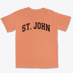 Saint John Lutheran School Varsity Arch Premium Heavyweight T-shirt