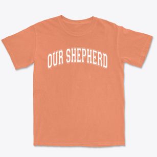 Our Shepherd Lutheran Church & School Varsity Arch Premium Heavyweight T-shirt