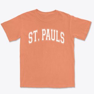 St Pauls Parish Varsity Arch Premium Heavyweight T-shirt