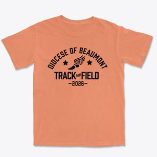 Diocese Of Beaumont Track and Field Premium Heavyweight T-shirt