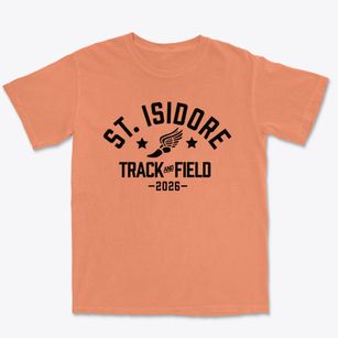 St. Isidore Catholic Community Track and Field Premium Heavyweight T-shirt