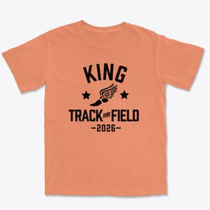 King Elementary School Track and Field Premium Heavyweight T-shirt
