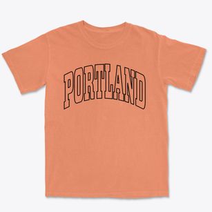 Portland Maine Trendy Block Premium Heavyweight T-shirt
