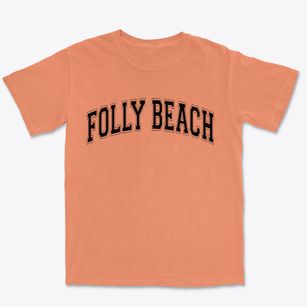 Folly Beach South Carolina Varsity Premium Heavyweight T-shirt
