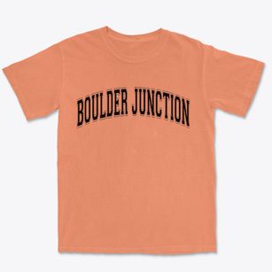 Boulder Junction Wisconsin Varsity Premium Heavyweight T-shirt