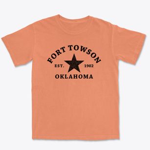 Fort Towson Oklahoma Star Premium Heavyweight T-shirt