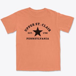 Upper St. Clair Pennsylvania Star Premium Heavyweight T-shirt