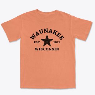 Waunakee Wisconsin Star Premium Heavyweight T-shirt