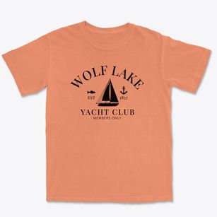 Wolf Lake Michigan Yacht Club Premium Heavyweight T-shirt