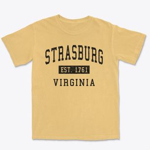 Strasburg Virginia Classic Established Premium Heavyweight T-shirt