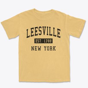 Leesville New York Classic Established Premium Heavyweight T-shirt