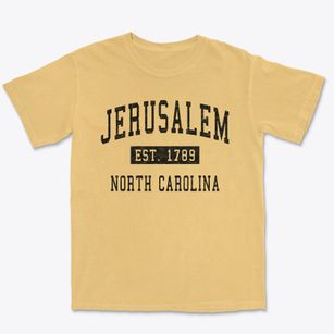 Jerusalem North Carolina Classic Established Premium Heavyweight T-shirt
