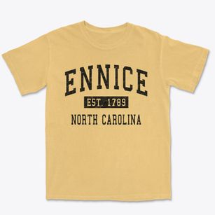 Ennice North Carolina Classic Established Premium Heavyweight T-shirt