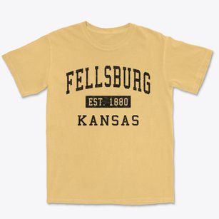 Fellsburg Kansas Classic Established Premium Heavyweight T-shirt