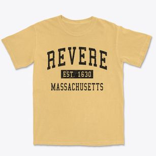 Revere Massachusetts Classic Established Premium Heavyweight T-shirt